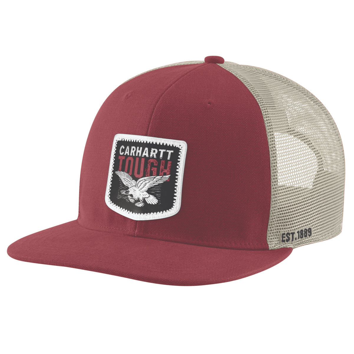 Carhartt 107347 Washed Duck Flat Brim Eagle Graphic Cap