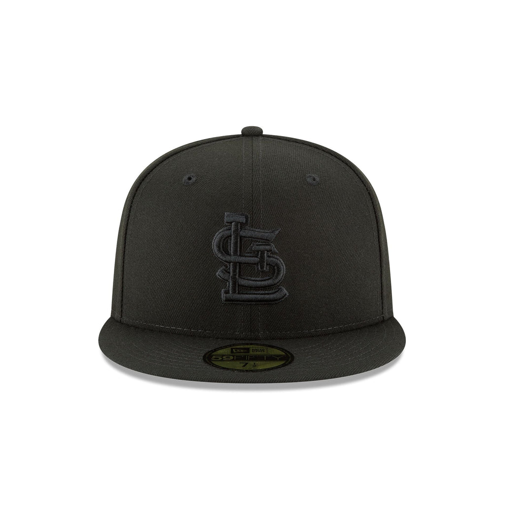 St. Louis Cardinals Basic Black on Black 59FIFTY Fitted Hat