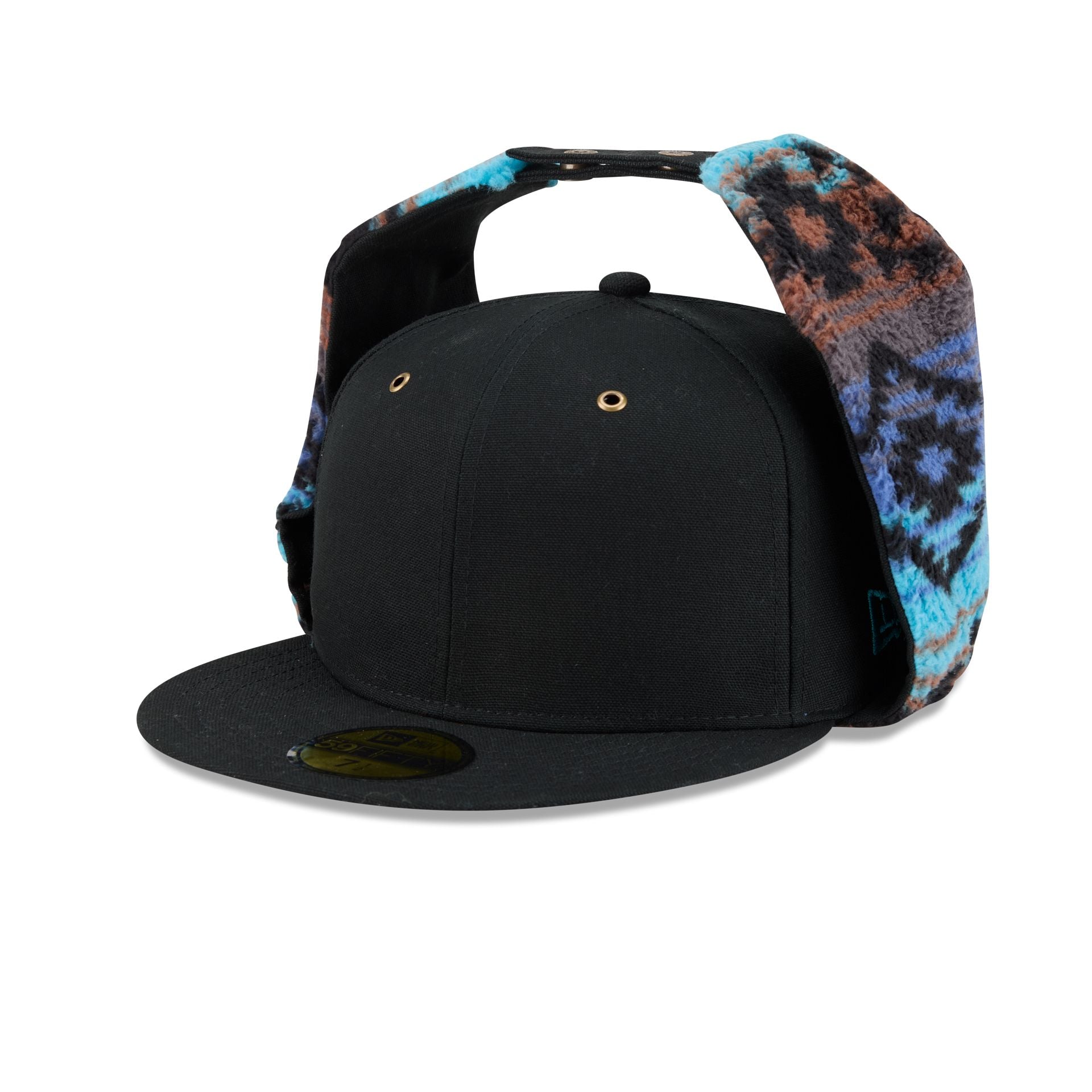 New Era Cap Canvas Black Dog Ear 59FIFTY Fitted Hat