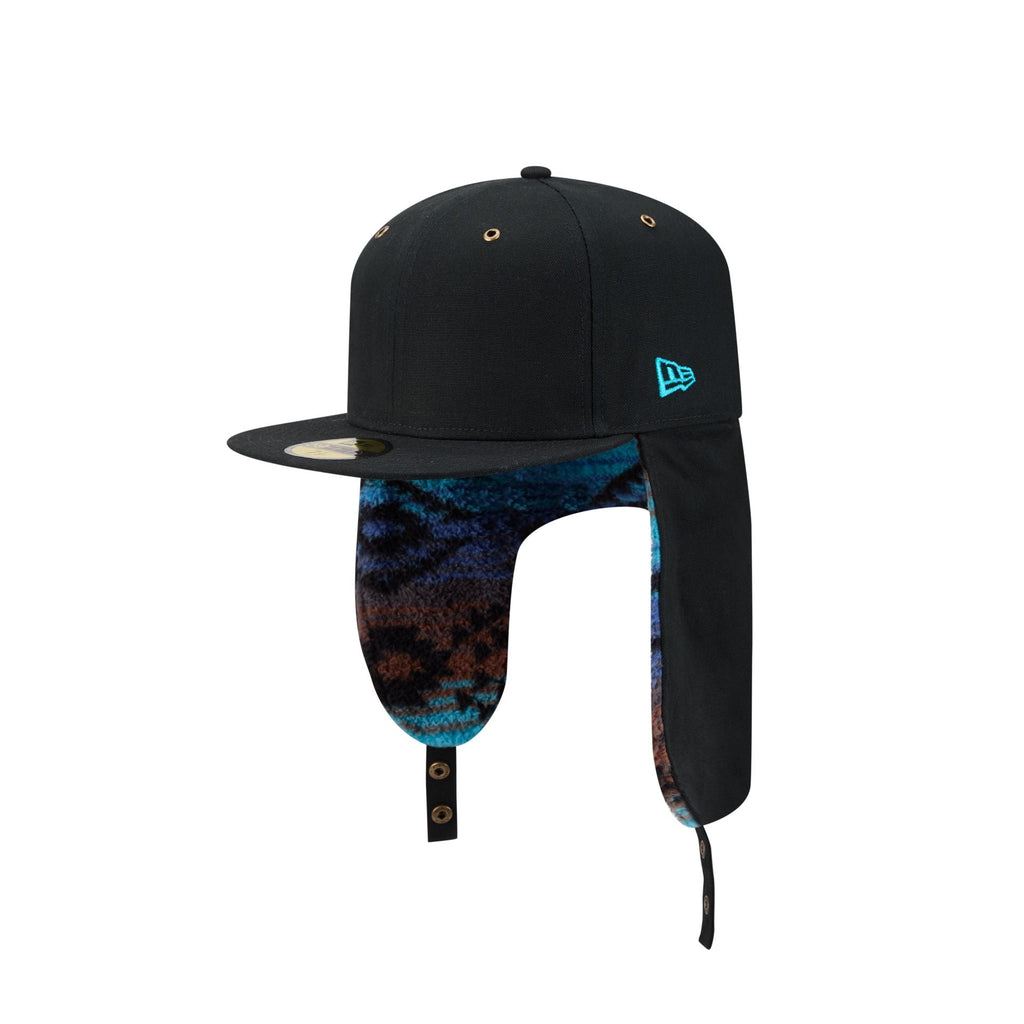 New Era Cap Canvas Black Dog Ear 59FIFTY Fitted Hat