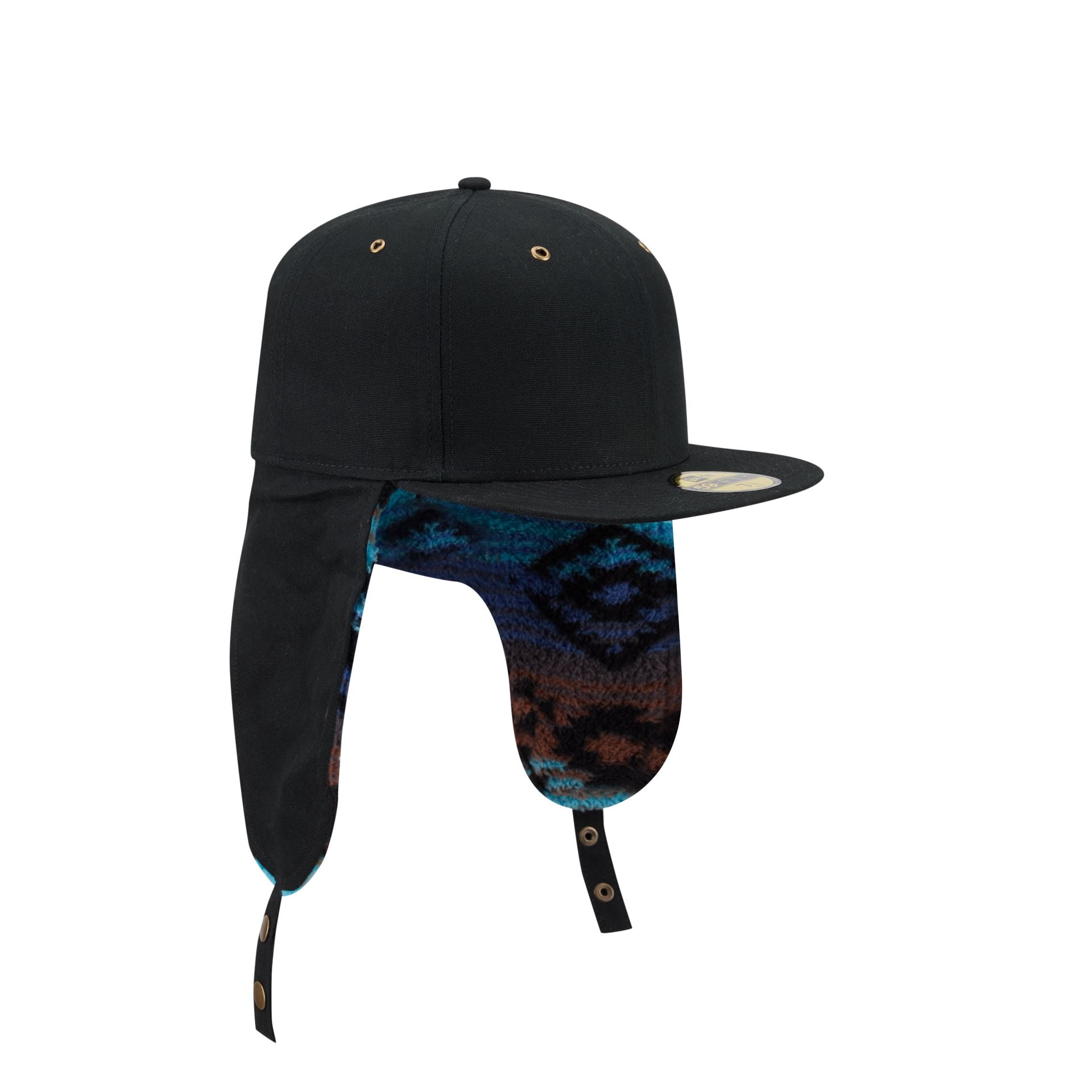 New Era Cap Canvas Black Dog Ear 59FIFTY Fitted Hat