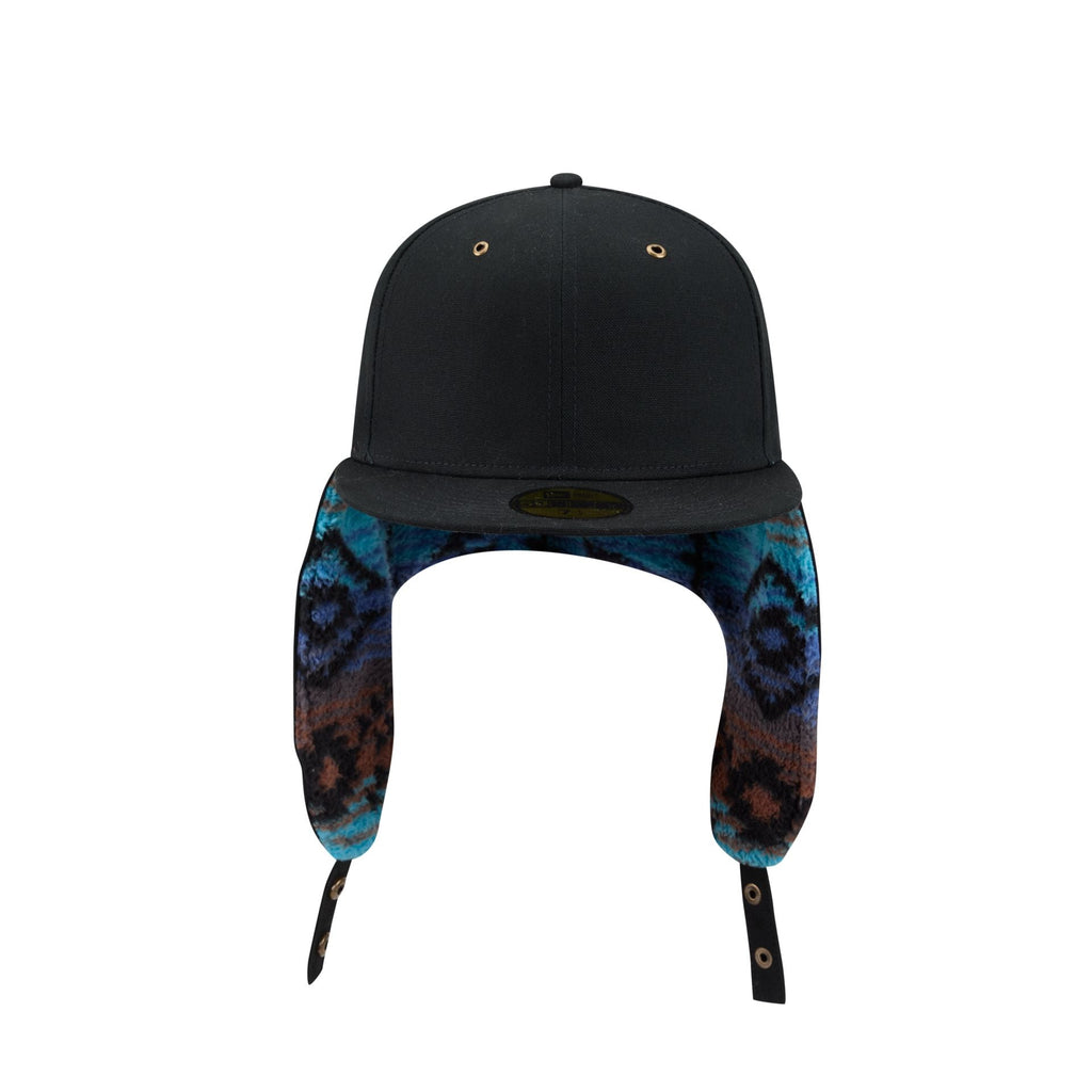 New Era Cap Canvas Black Dog Ear 59FIFTY Fitted Hat