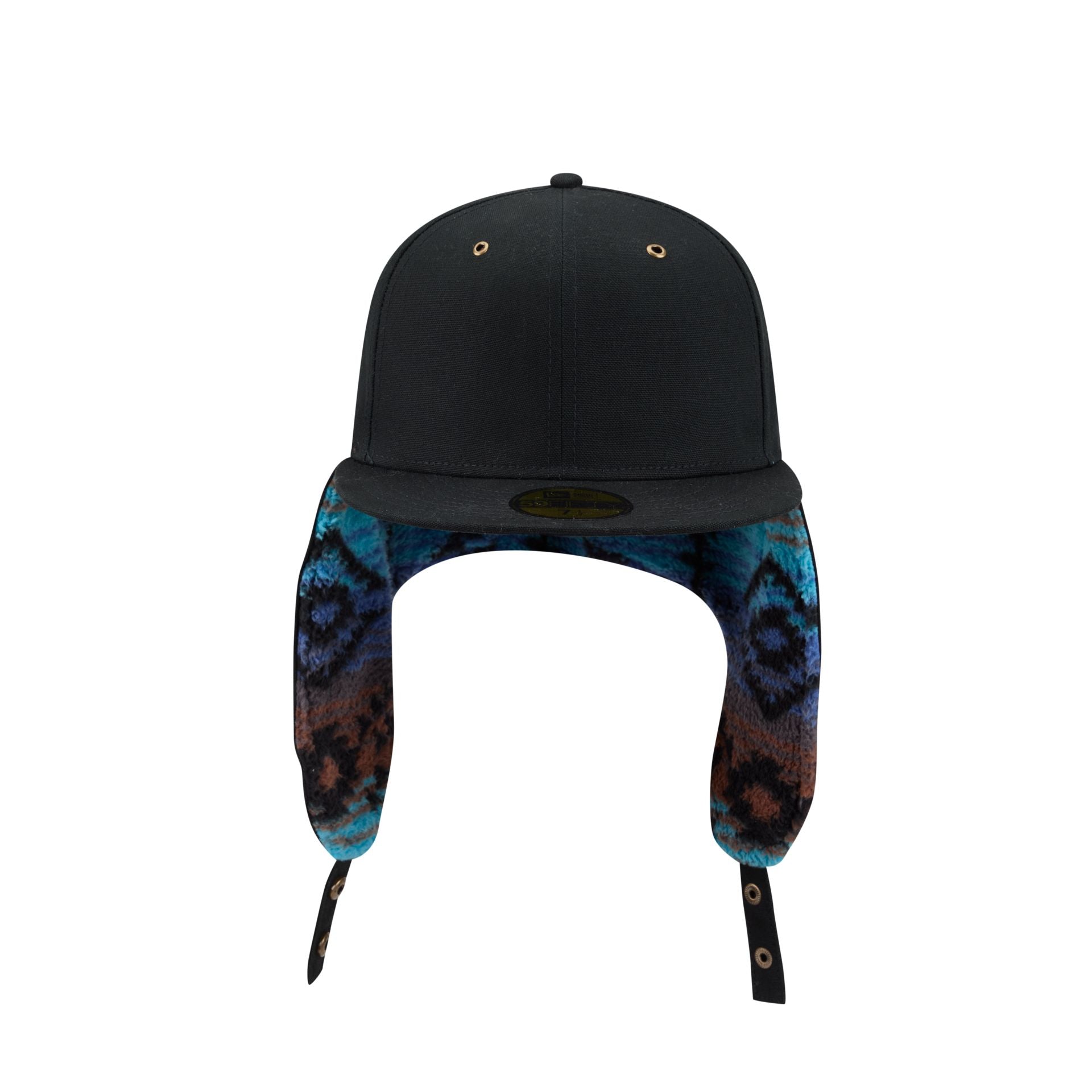 New Era Cap Canvas Black Dog Ear 59FIFTY Fitted Hat