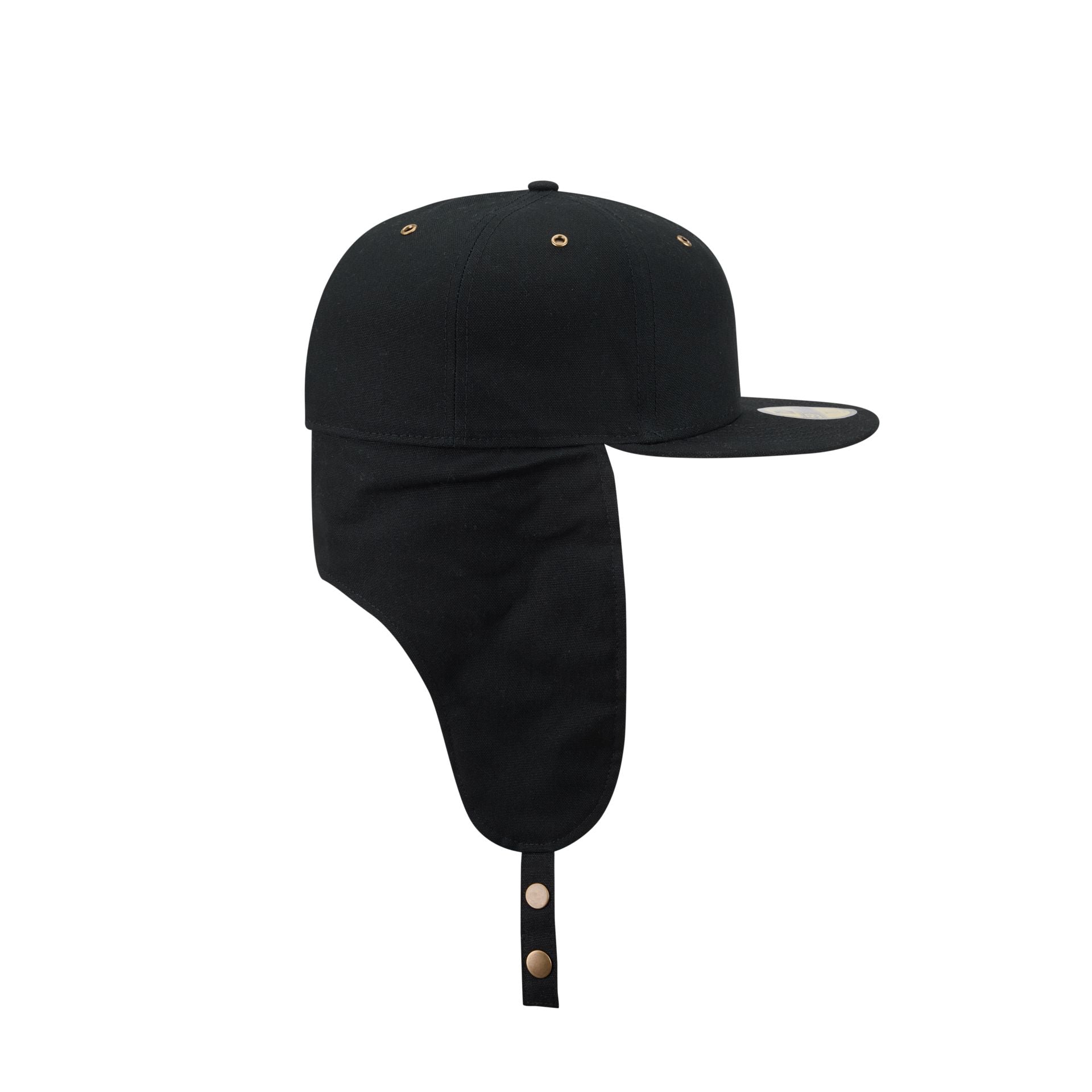New Era Cap Canvas Black Dog Ear 59FIFTY Fitted Hat