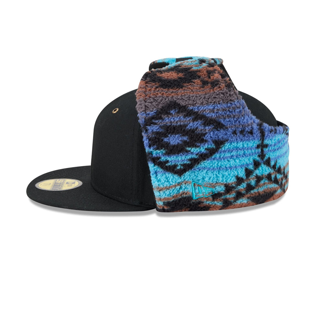New Era Cap Canvas Black Dog Ear 59FIFTY Fitted Hat