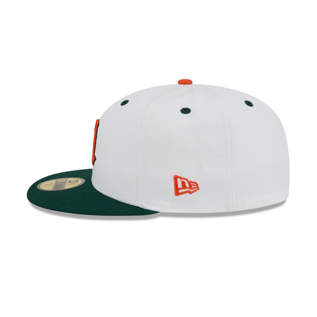 New Era x adidas Miami Hurricanes White 59FIFTY Fitted Hat