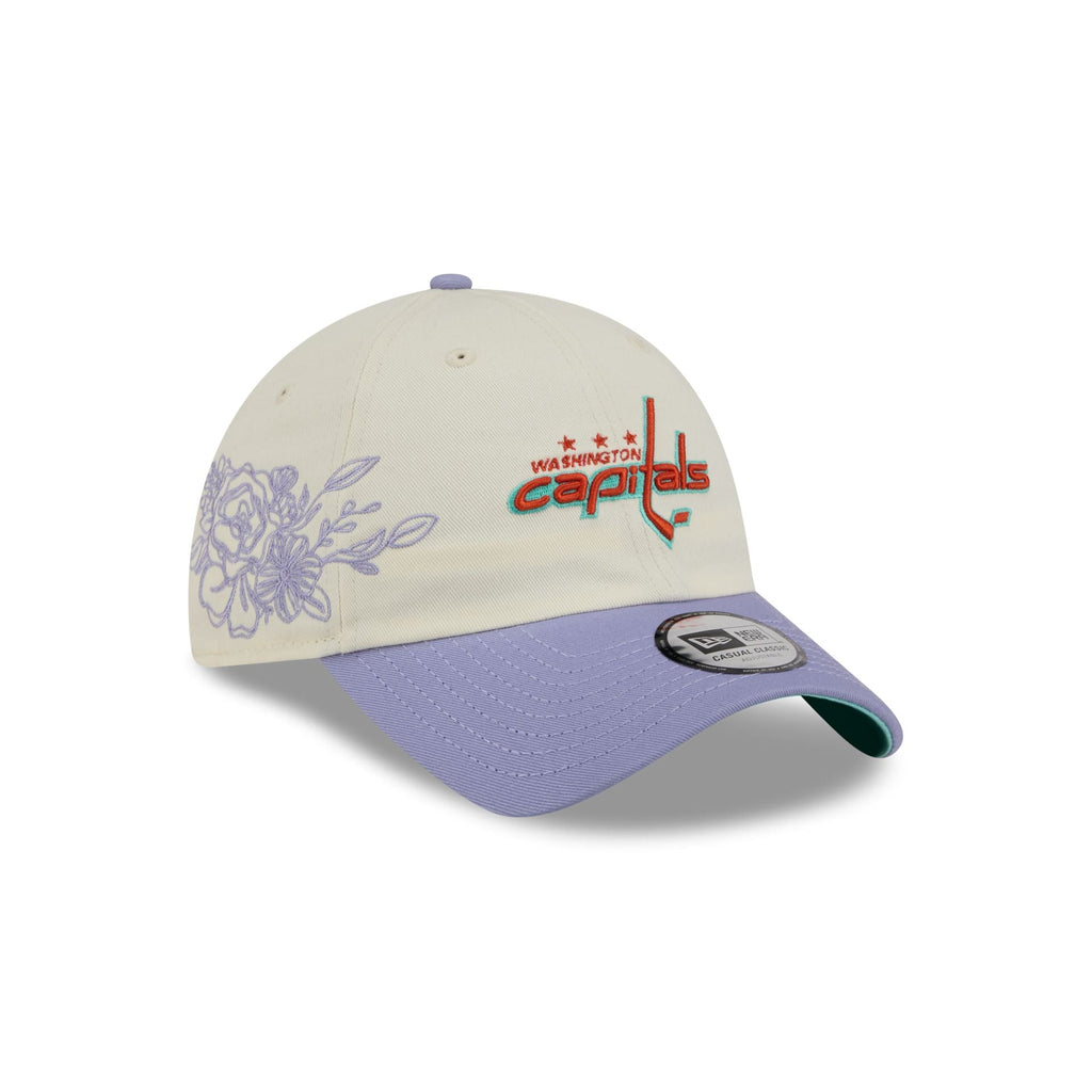 Washington Capitals Lavender Flowers Casual Classic Adjustable Hat