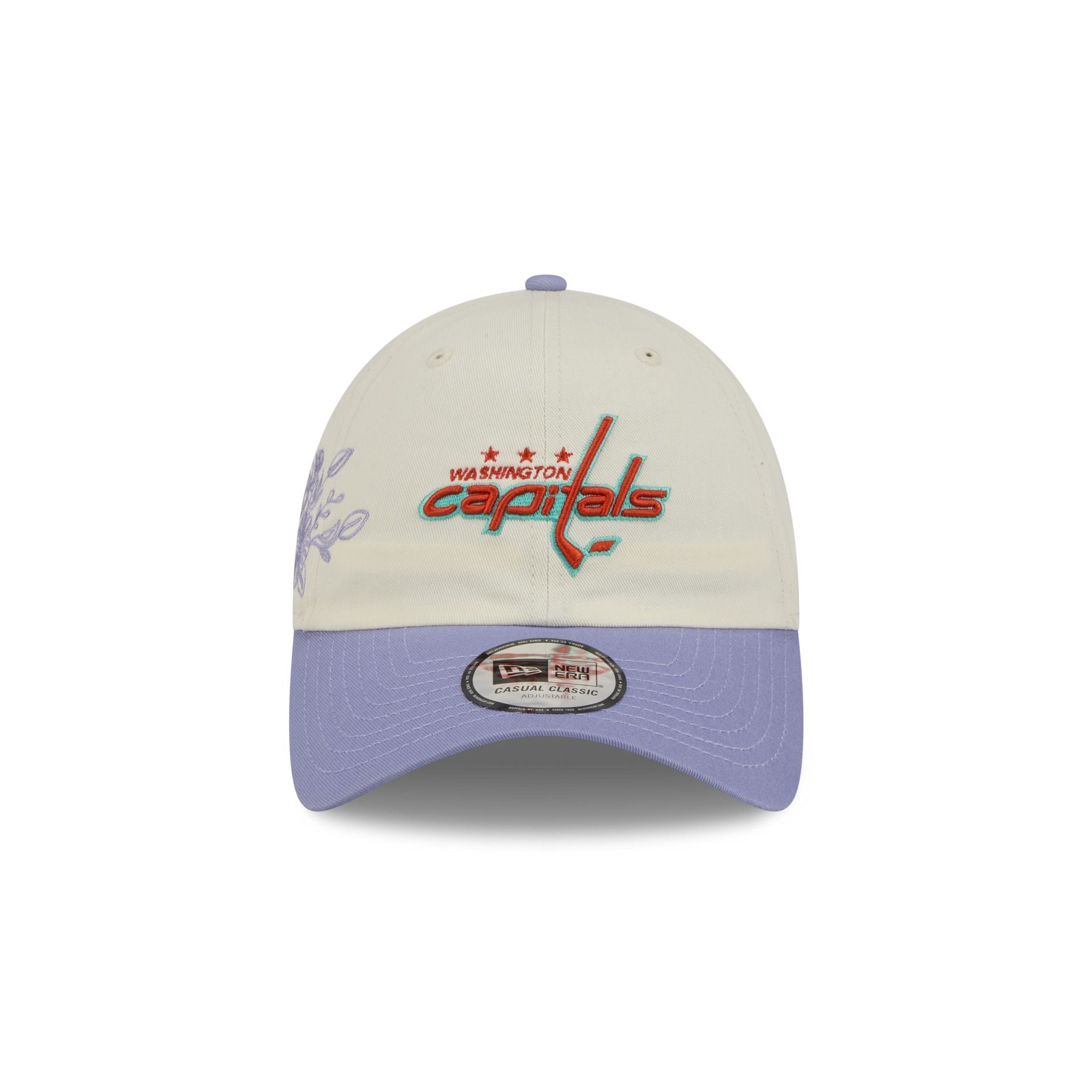 Washington Capitals Lavender Flowers Casual Classic Adjustable Hat
