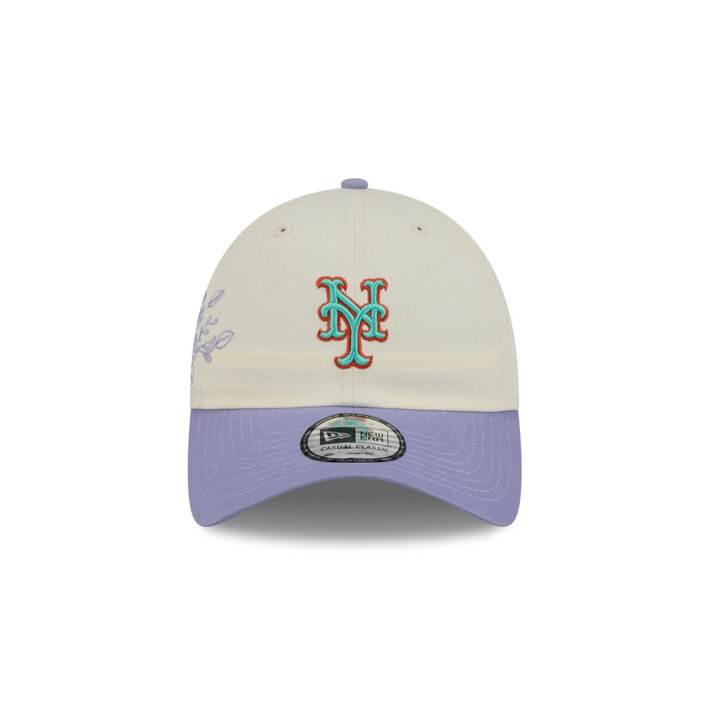 New York Mets Lavender Flowers Casual Classic Adjustable Hat