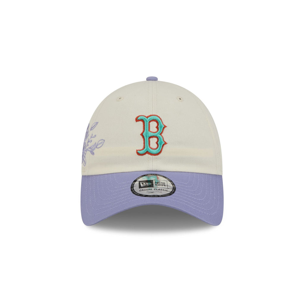 Boston Red Sox Lavender Flowers Casual Classic Adjustable Hat