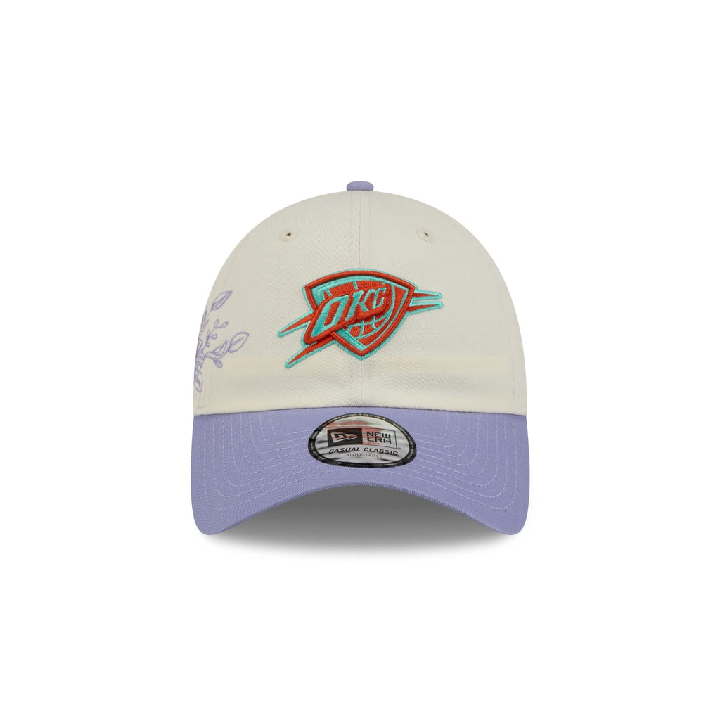 Oklahoma City Thunder Lavender Flowers Casual Classic Adjustable Hat