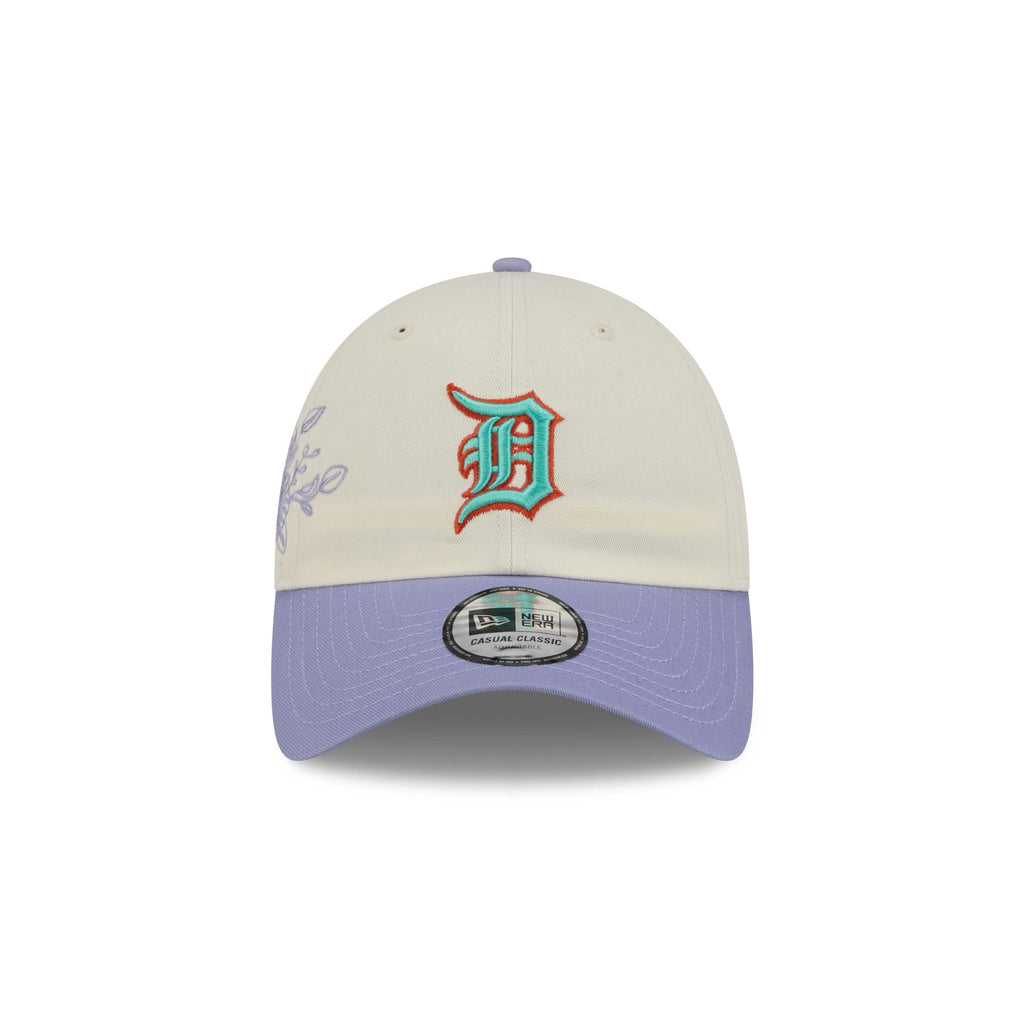 Detroit Tigers Lavender Flowers Casual Classic Adjustable Hat