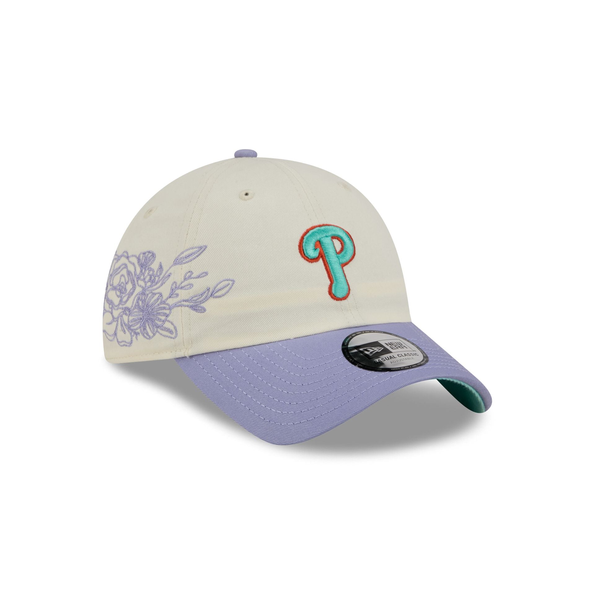 Philadelphia Phillies Lavender Flowers Casual Classic Adjustable Hat