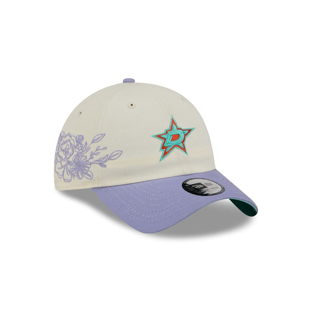 Dallas Stars Lavender Flowers Casual Classic Adjustable Hat