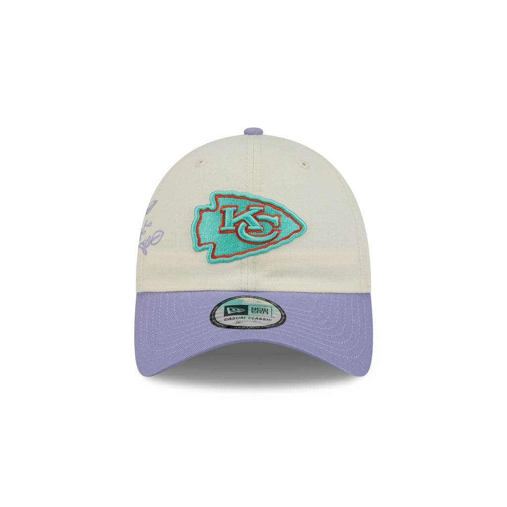 Kansas City Chiefs Lavender Flowers Casual Classic Adjustable Hat