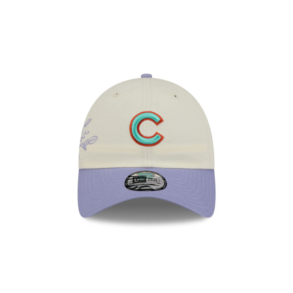 Chicago Cubs Lavender Flowers Casual Classic Adjustable Hat