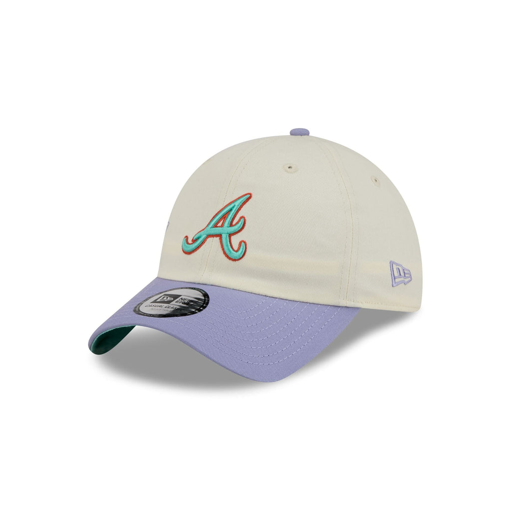Atlanta Braves Lavender Flowers Casual Classic Adjustable Hat