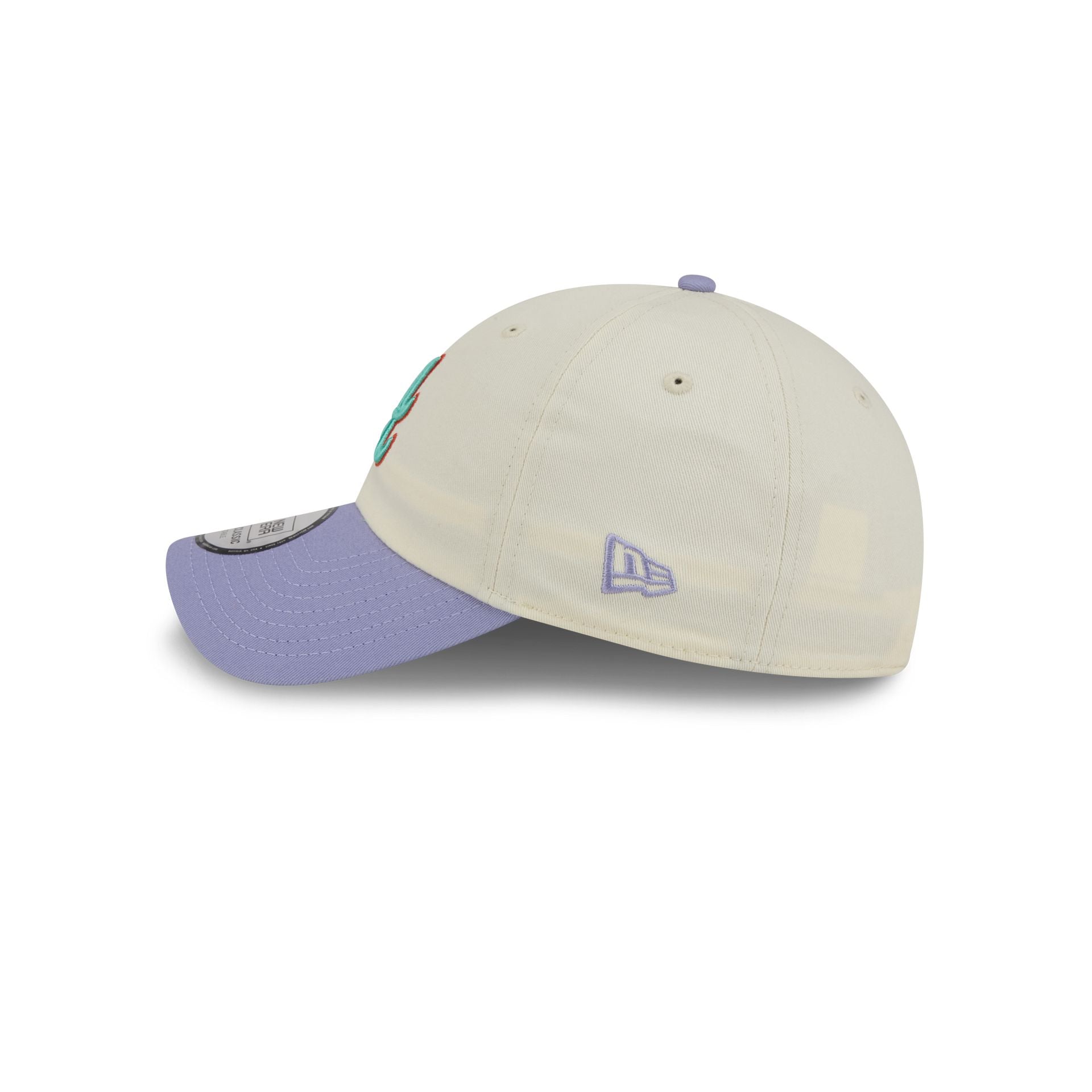 Atlanta Braves Lavender Flowers Casual Classic Adjustable Hat