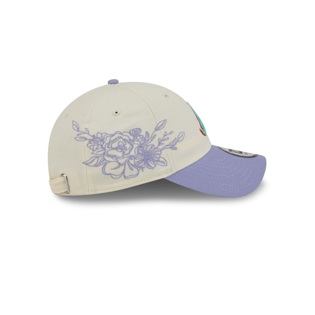 Atlanta Braves Lavender Flowers Casual Classic Adjustable Hat