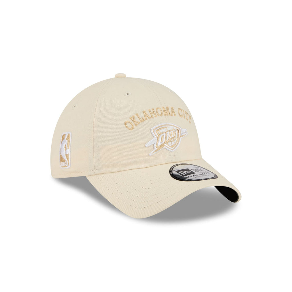 Oklahoma City Thunder Team Logo Cream Casual Classic Adjustable Hat
