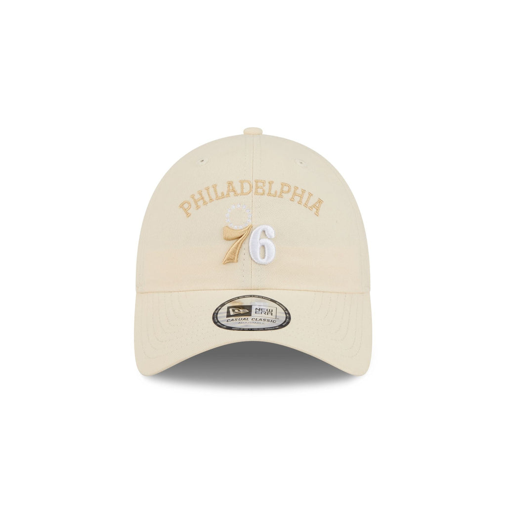 Philadelphia 76ers Team Logo Cream Casual Classic Adjustable Hat