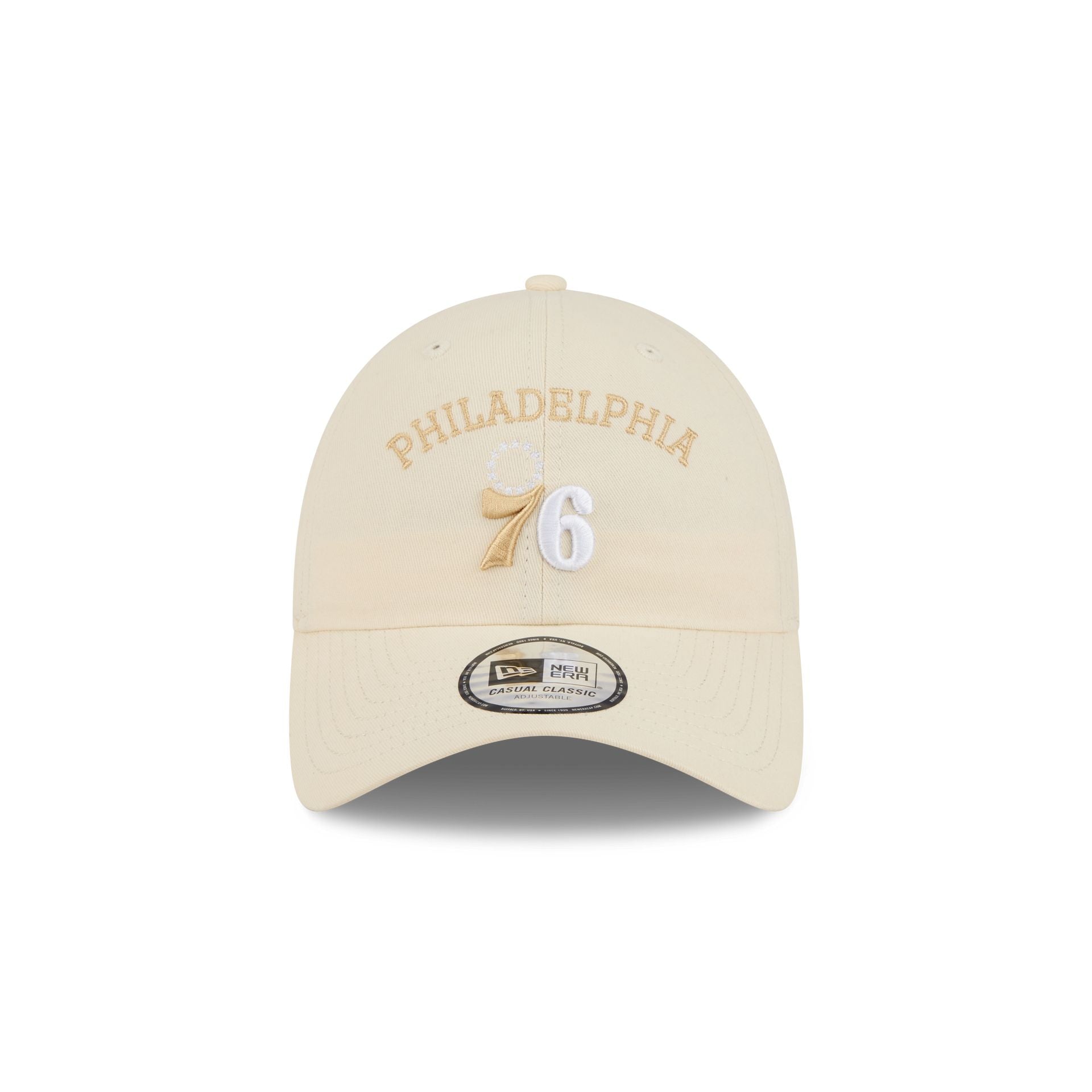 Philadelphia 76ers Team Logo Cream Casual Classic Adjustable Hat