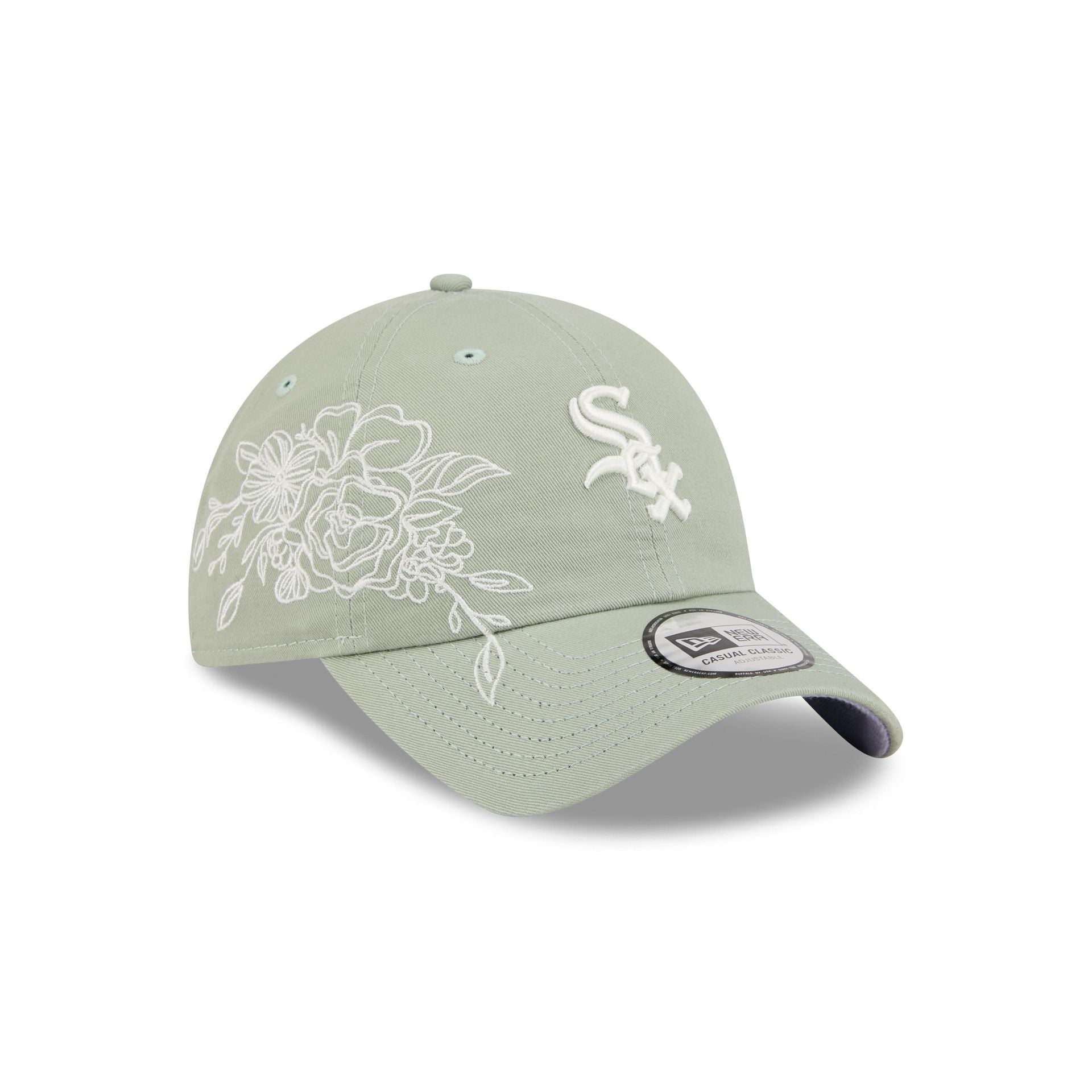 Chicago White Sox Stitched Flowers Casual Classic Adjustable Hat