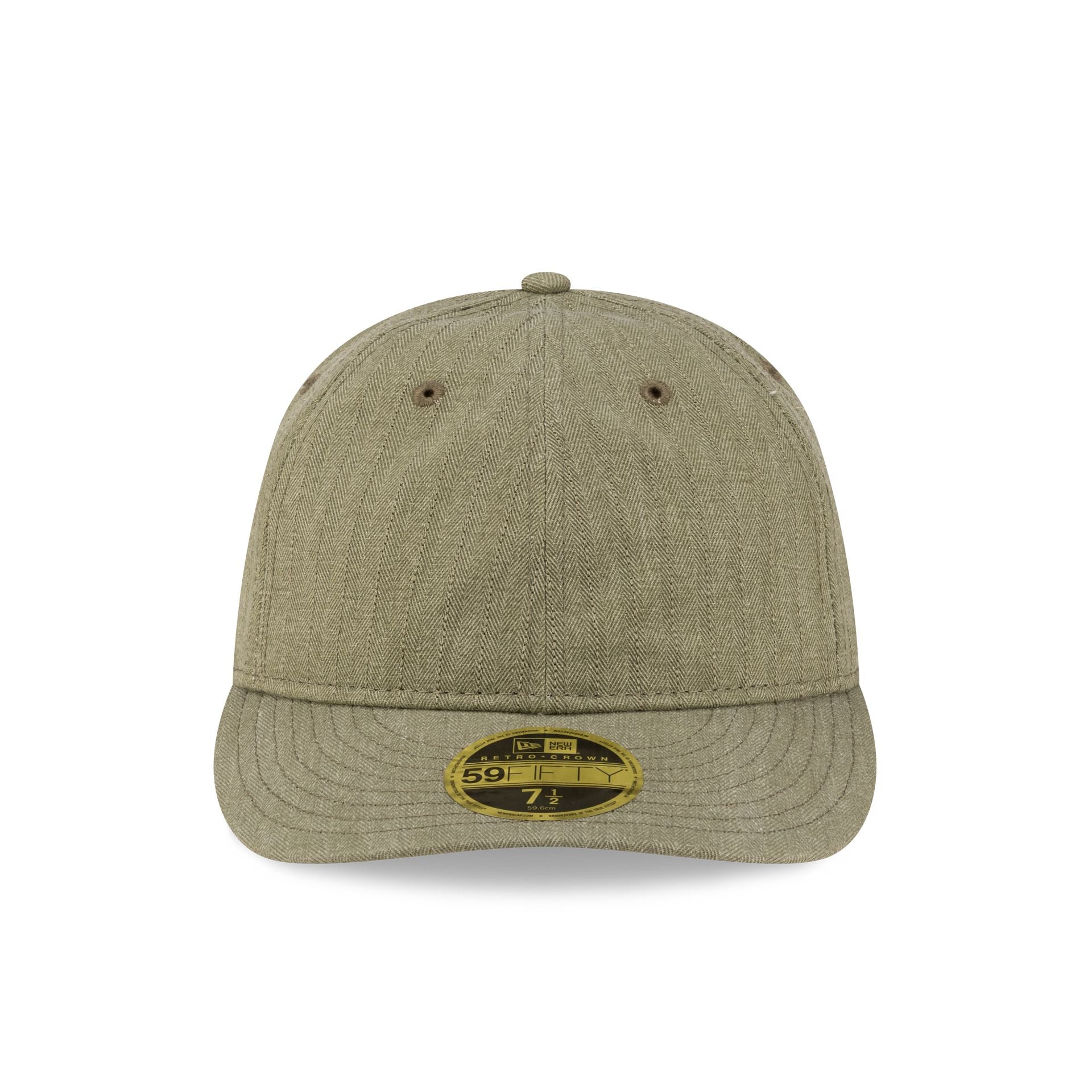 New Era Cap Herringbone New Olive Retro Crown 59FIFTY Fitted Hat