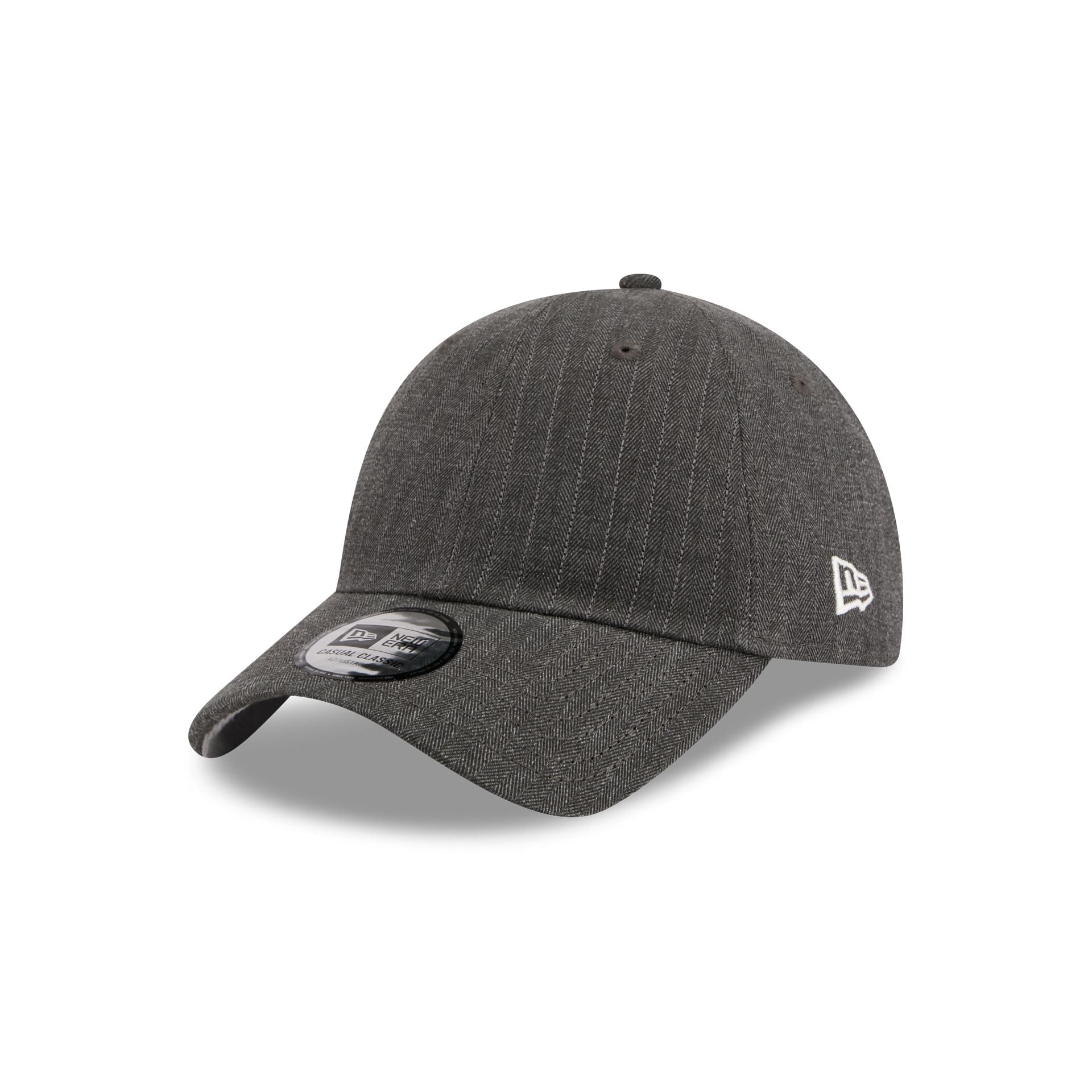 New Era Cap Herringbone Black Casual Classic Adjustable Hat