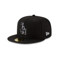 Los Angeles Dodgers Black Outline 59FIFTY Fitted Hat