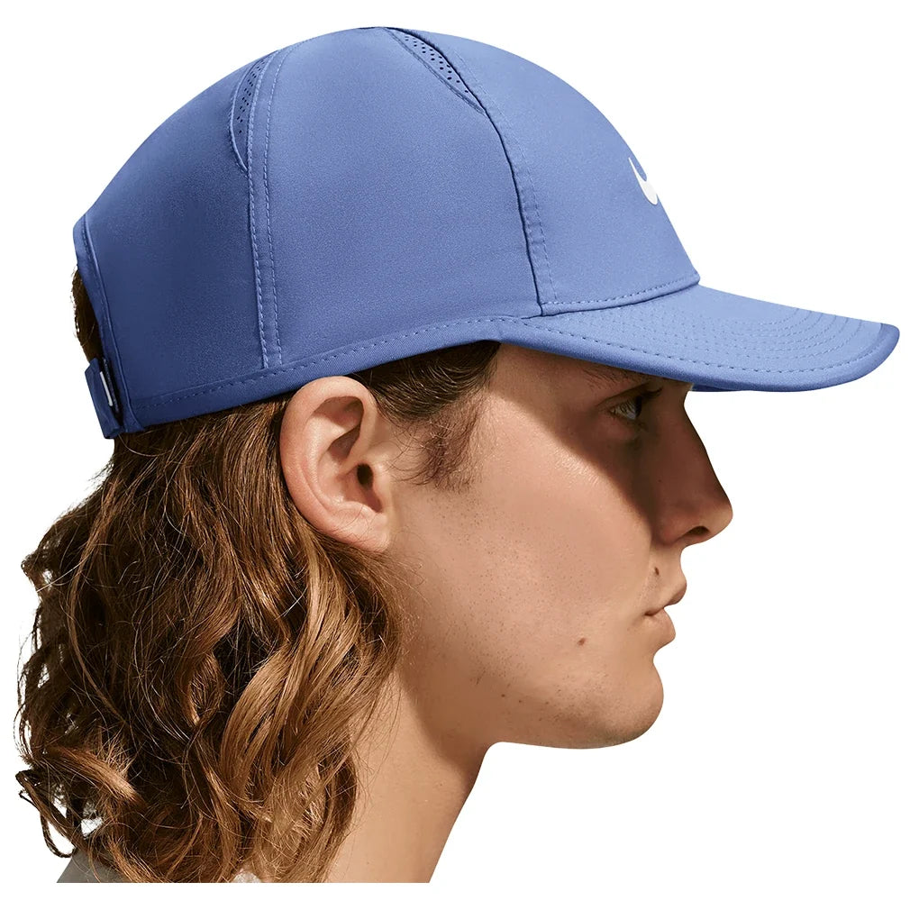 Unisex Dri-FIT Club Unstructured Featherlight Tennis Cap Indigo Storm and White