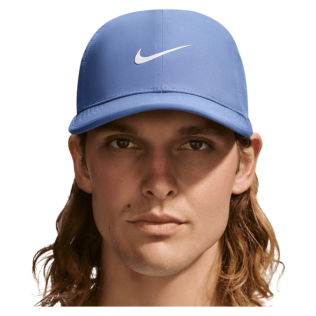 Unisex Dri-FIT Club Unstructured Featherlight Tennis Cap Indigo Storm and White