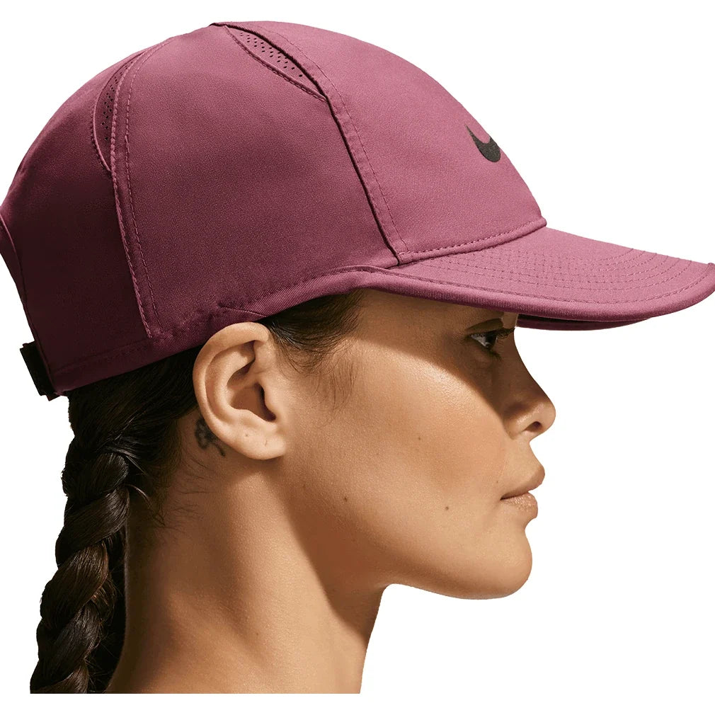 Unisex Dri-FIT Club Unstructured Featherlight Tennis Cap Pink Smoke and Black
