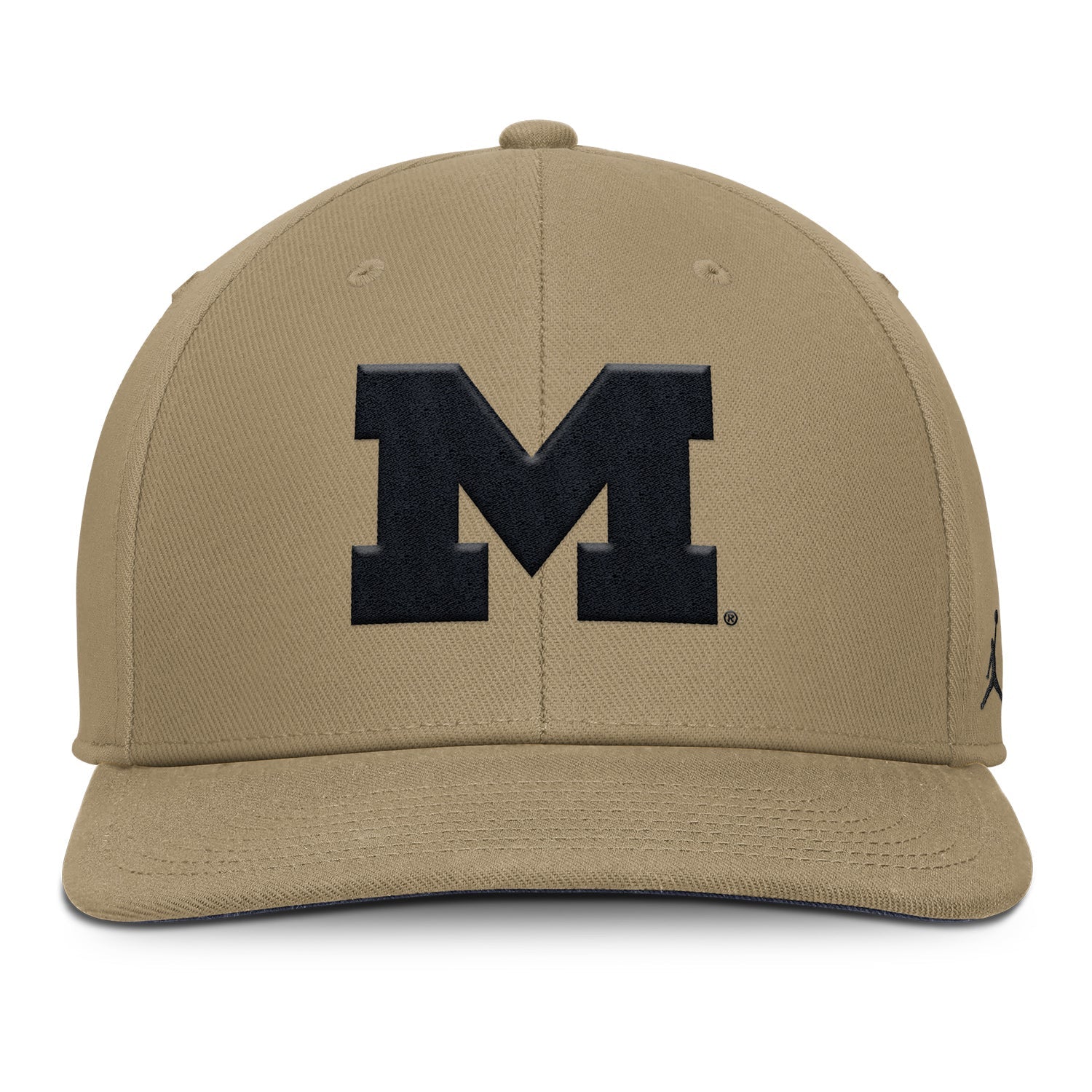 Michigan Wolverines Jordan Flat Brim Adjustable Tan Hat