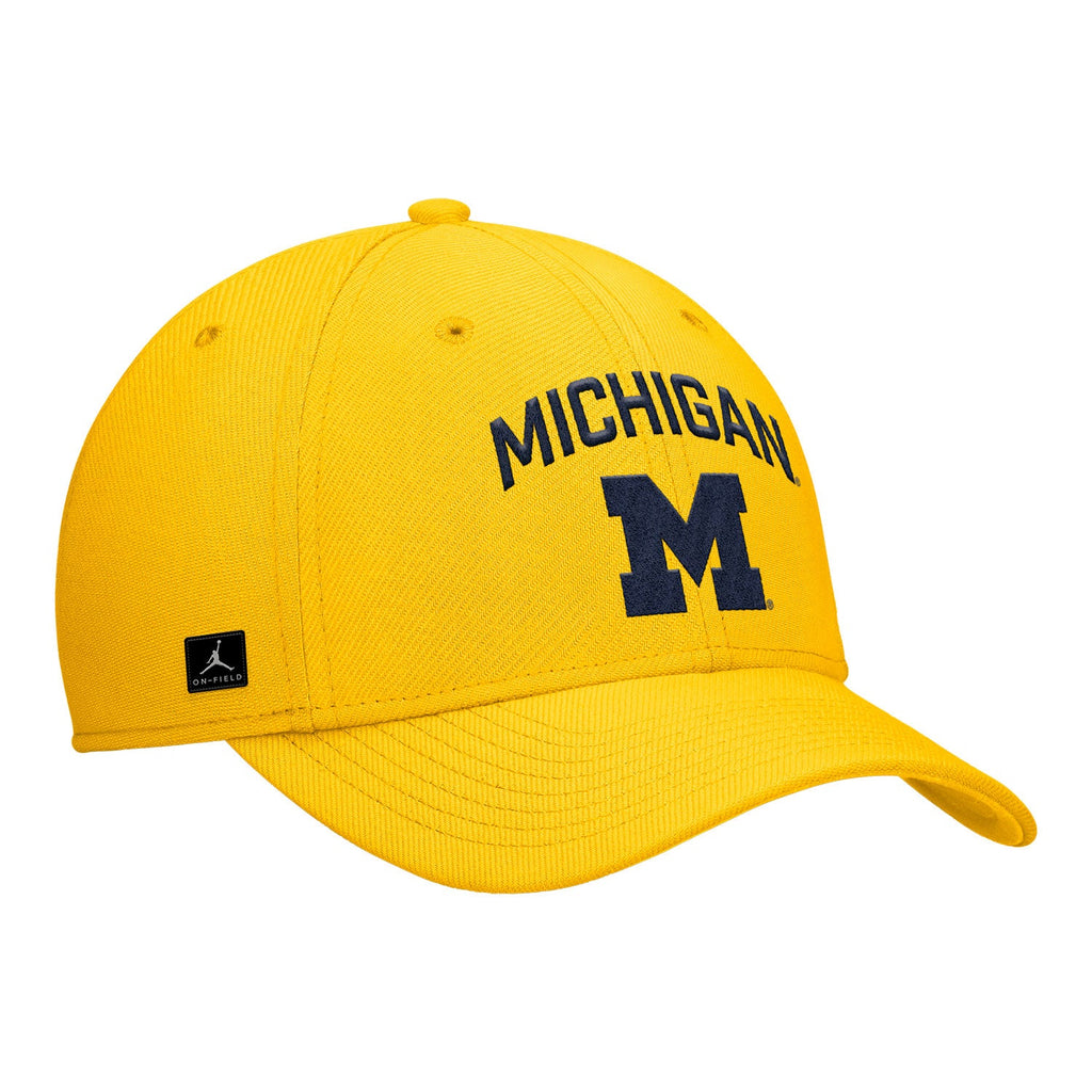 Michigan Wolverines Nike Jordan Yellow FlexFit Rise Adjustable Gameday Hat
