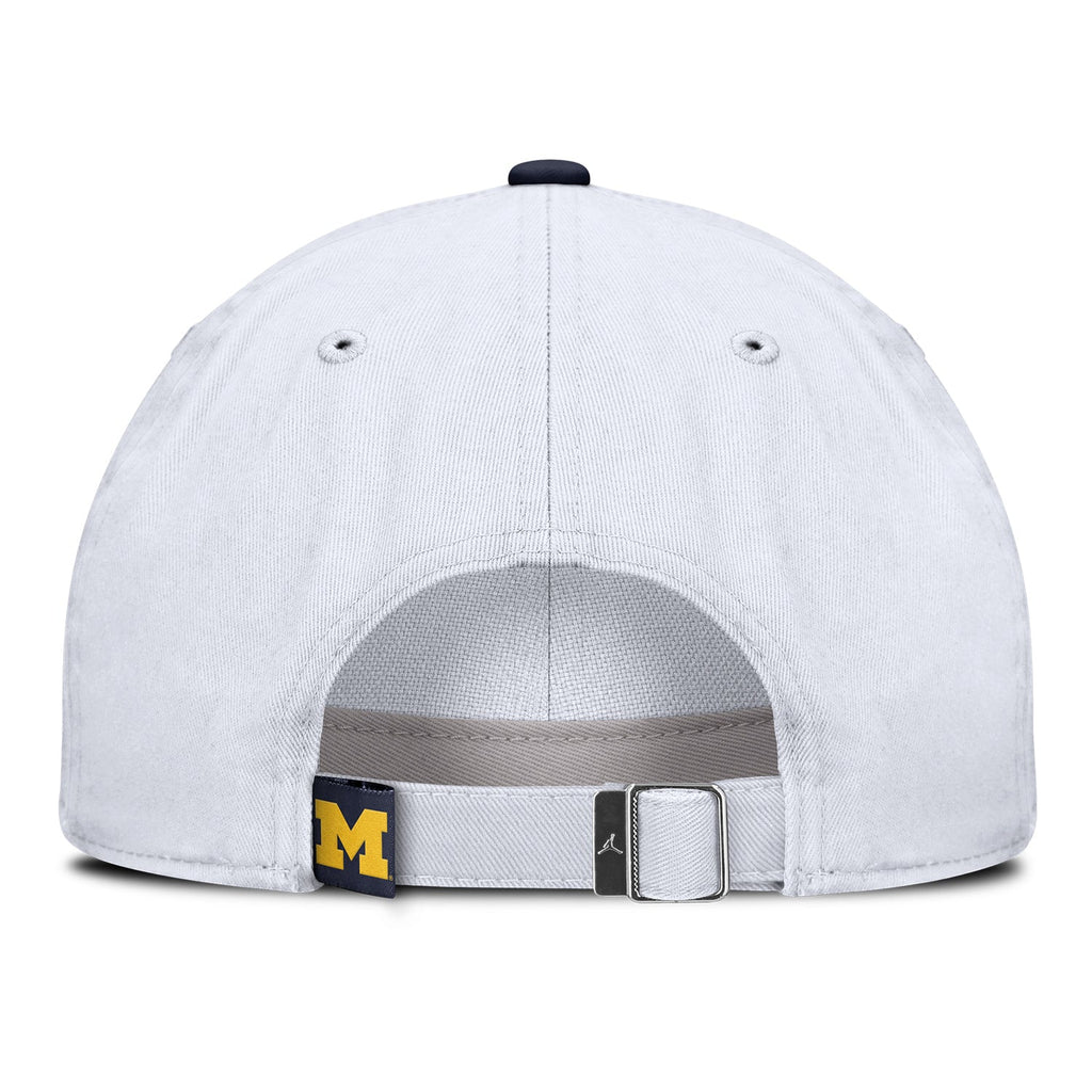 Michigan Wolverines Nike Jordan White Adjustable Primetime Club Hat