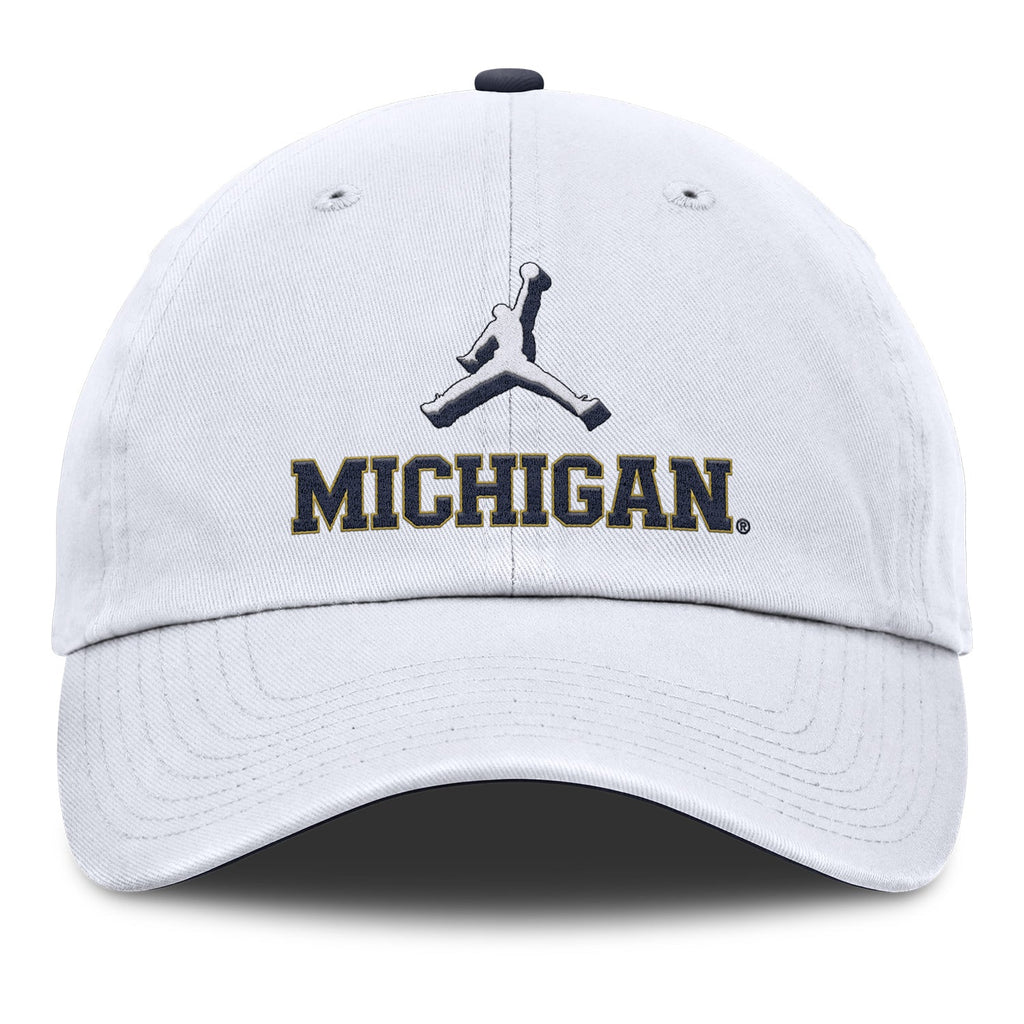 Michigan Wolverines Nike Jordan White Adjustable Primetime Club Hat