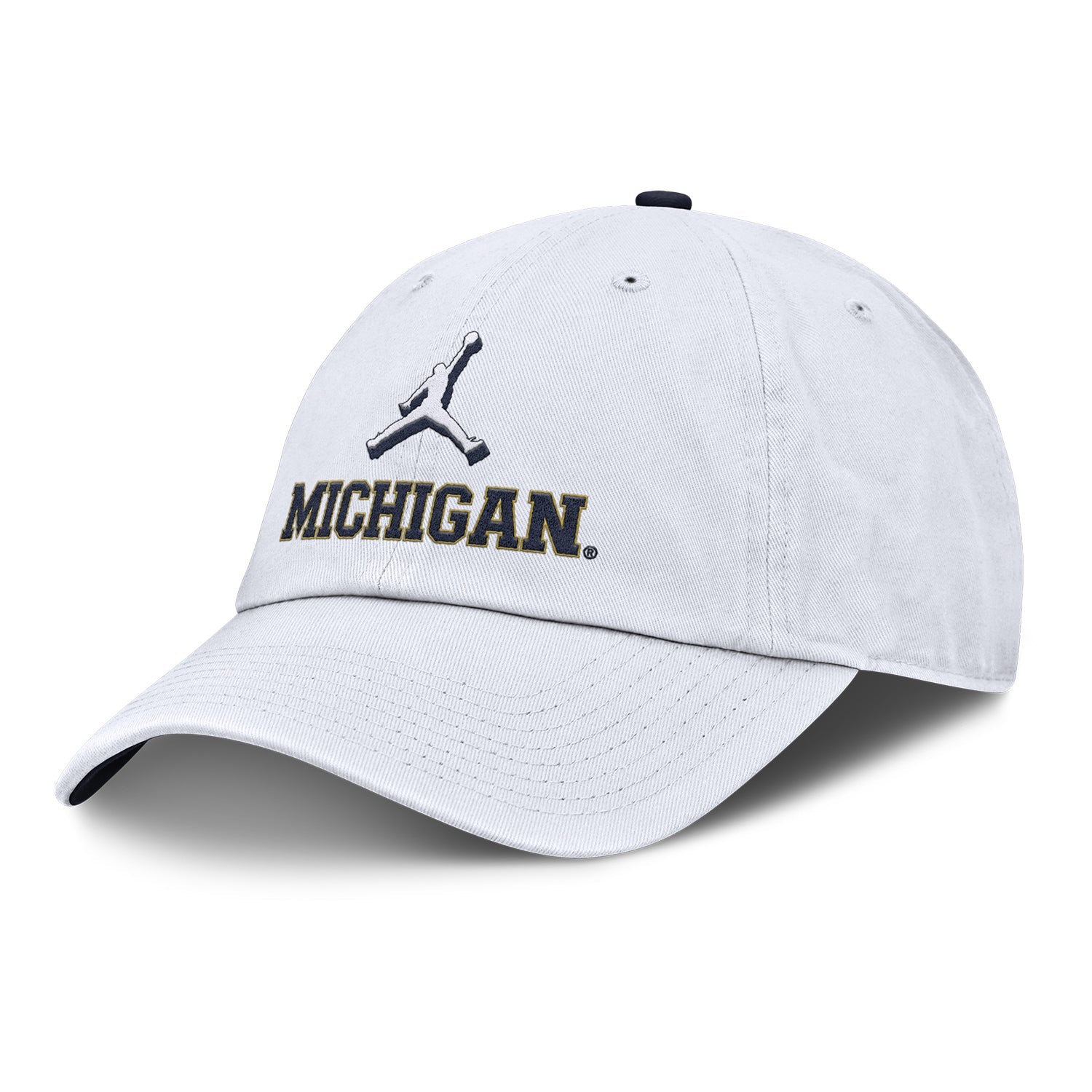 Michigan Wolverines Nike Jordan White Adjustable Primetime Club Hat