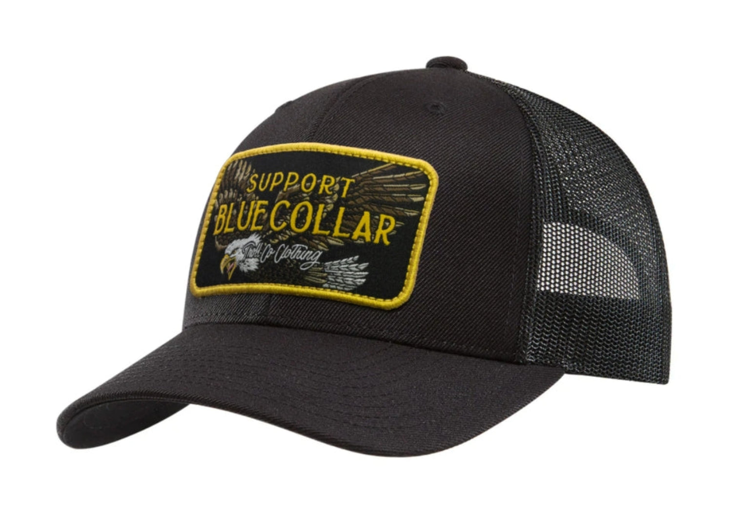 Troll Co. Barricade Eagle "Support Blue Collar" Curved Bill Cap