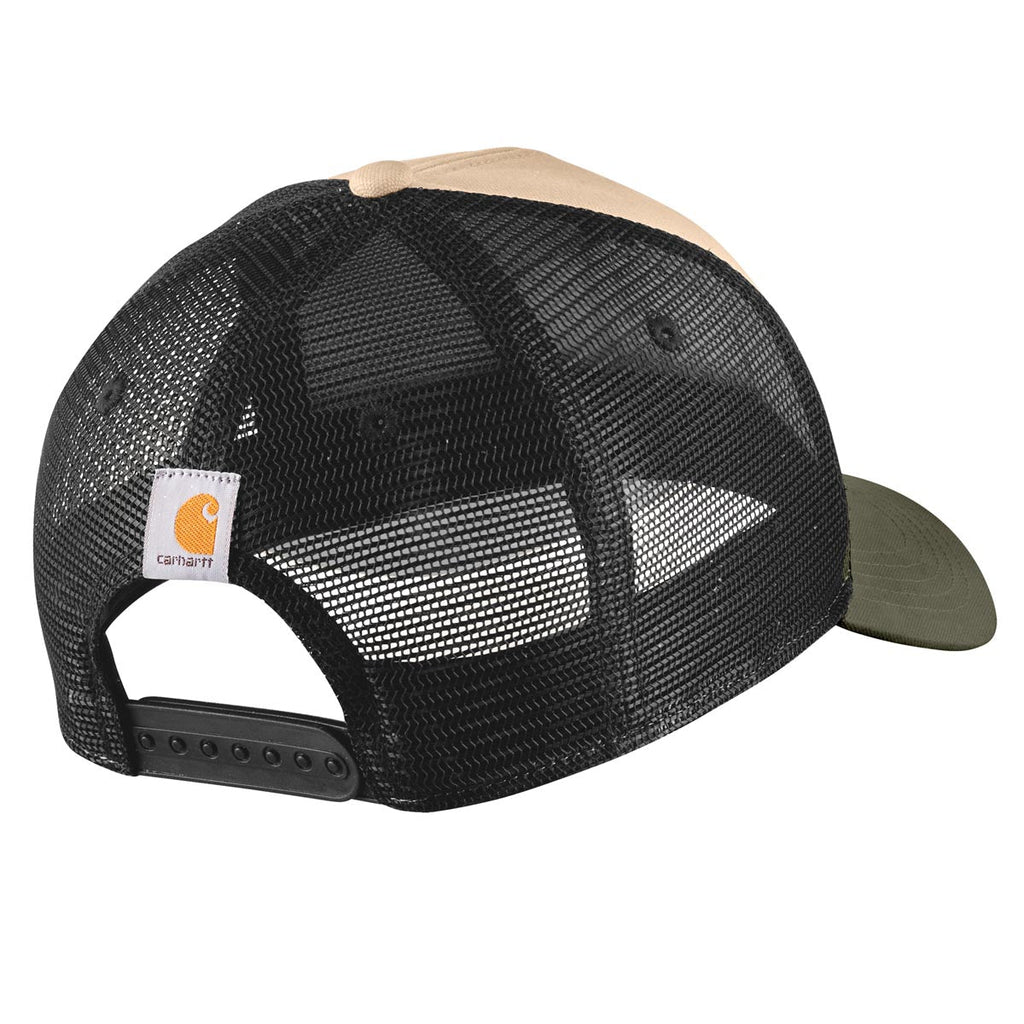 Carhartt 105692 Men's Canvas Mesh Back Logo Graphic Cap