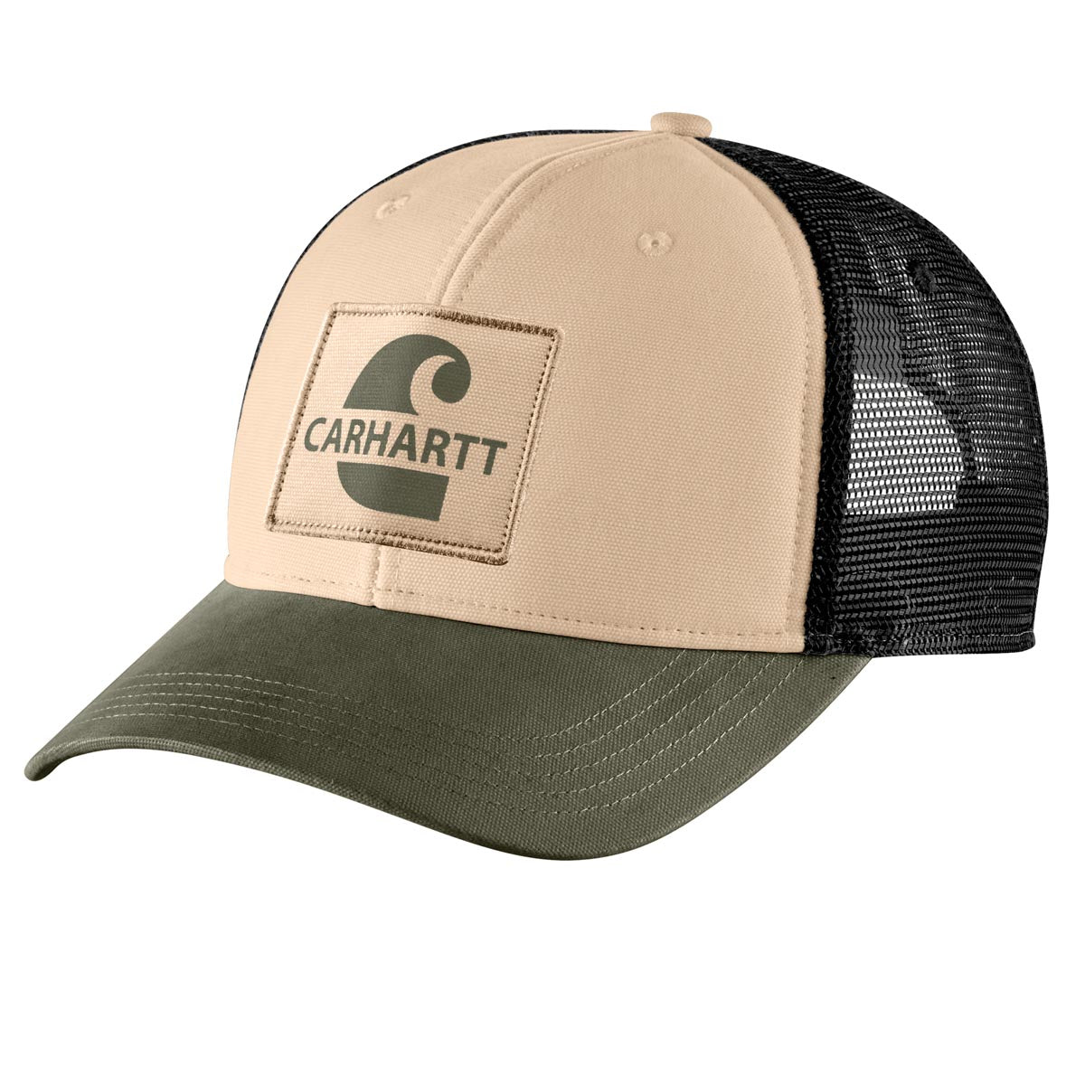 Carhartt 105692 Men's Canvas Mesh Back Logo Graphic Cap