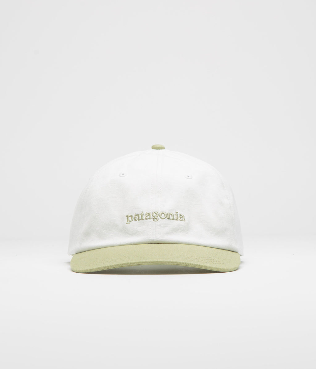 Patagonia Fitz Roy Icon Trad Cap - Text Logo: Birch White / Gumtree Green