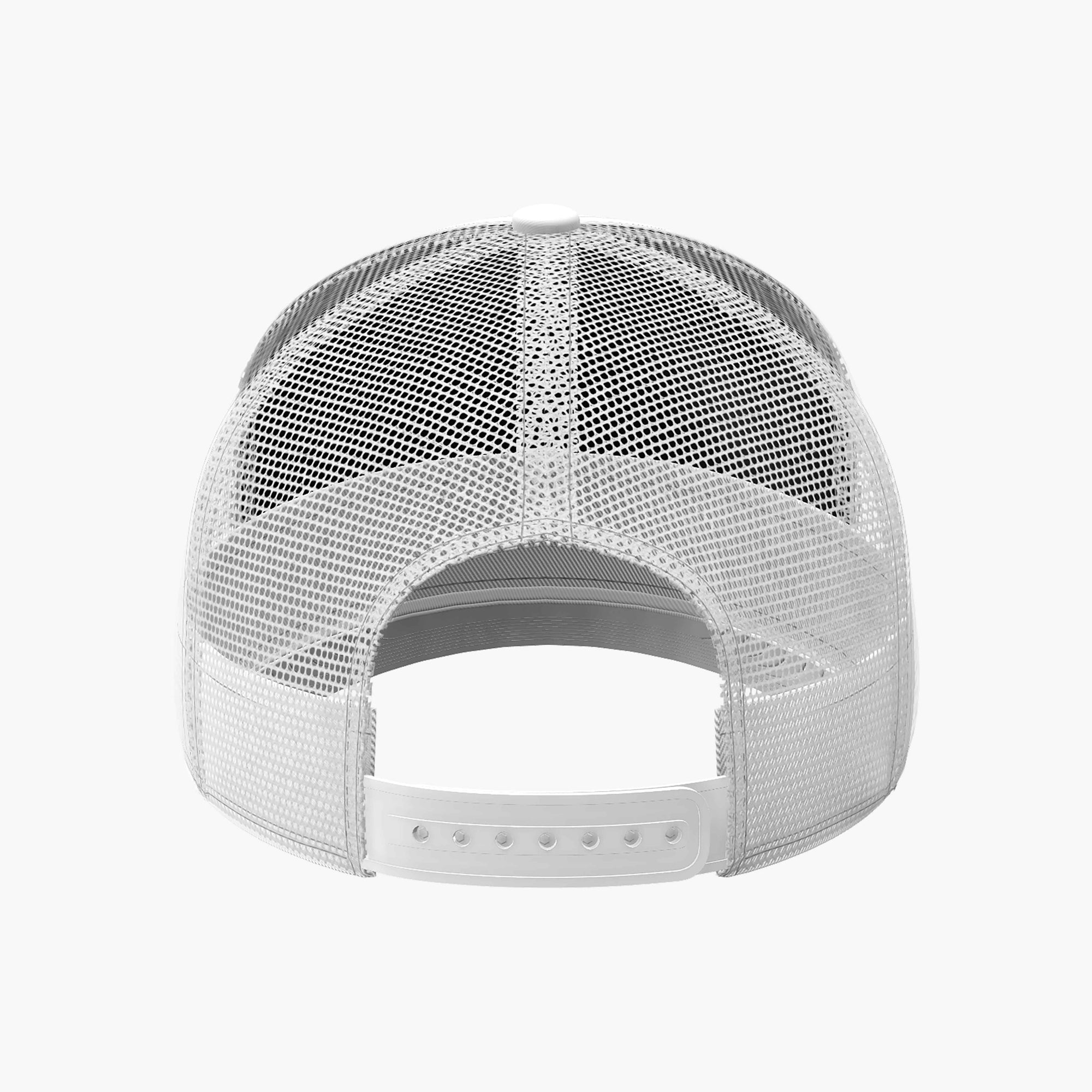 Nike Snapback Mesh Trucker Cap in White/White/Black