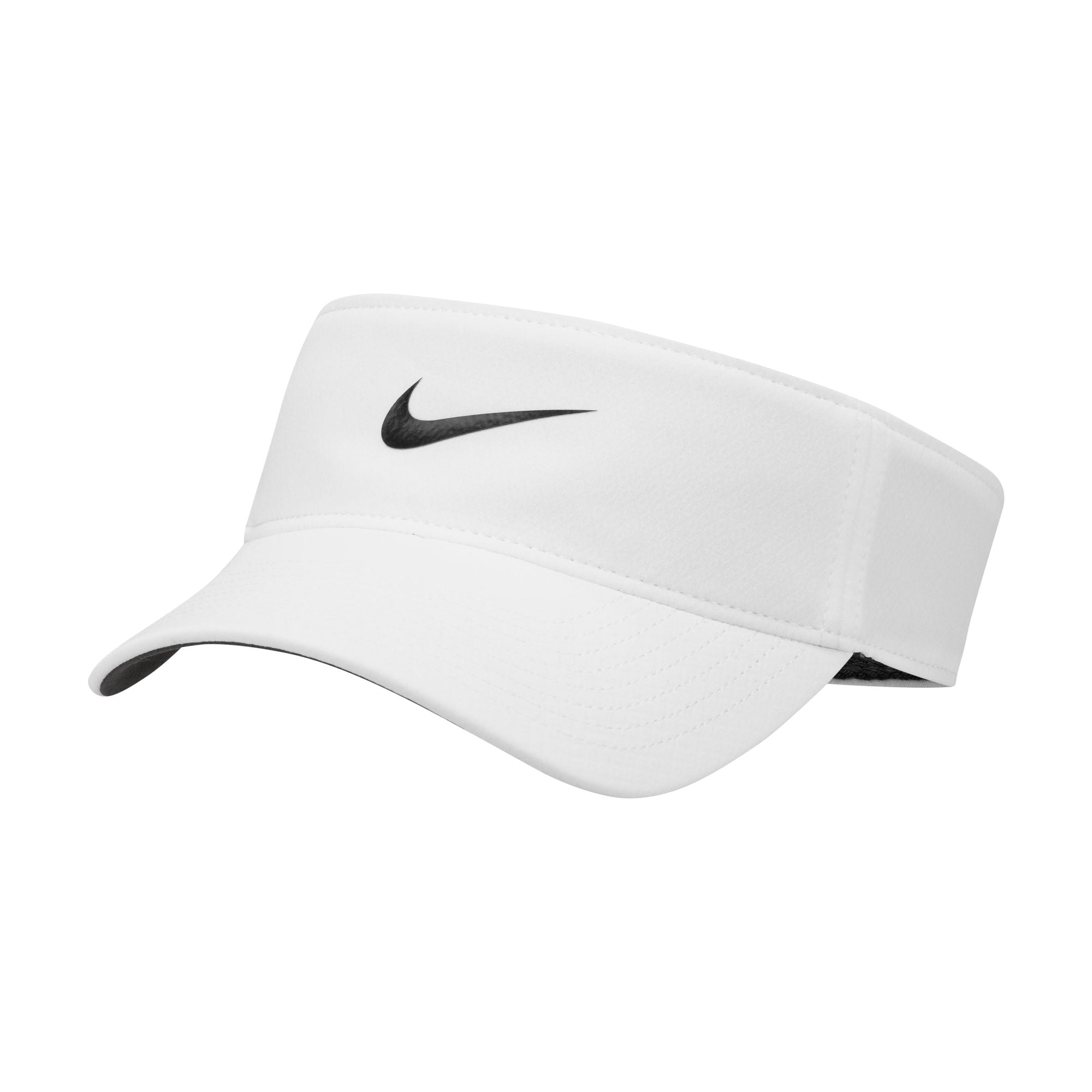 Nike Swoosh Ace Visor in White/Anthracite/Black