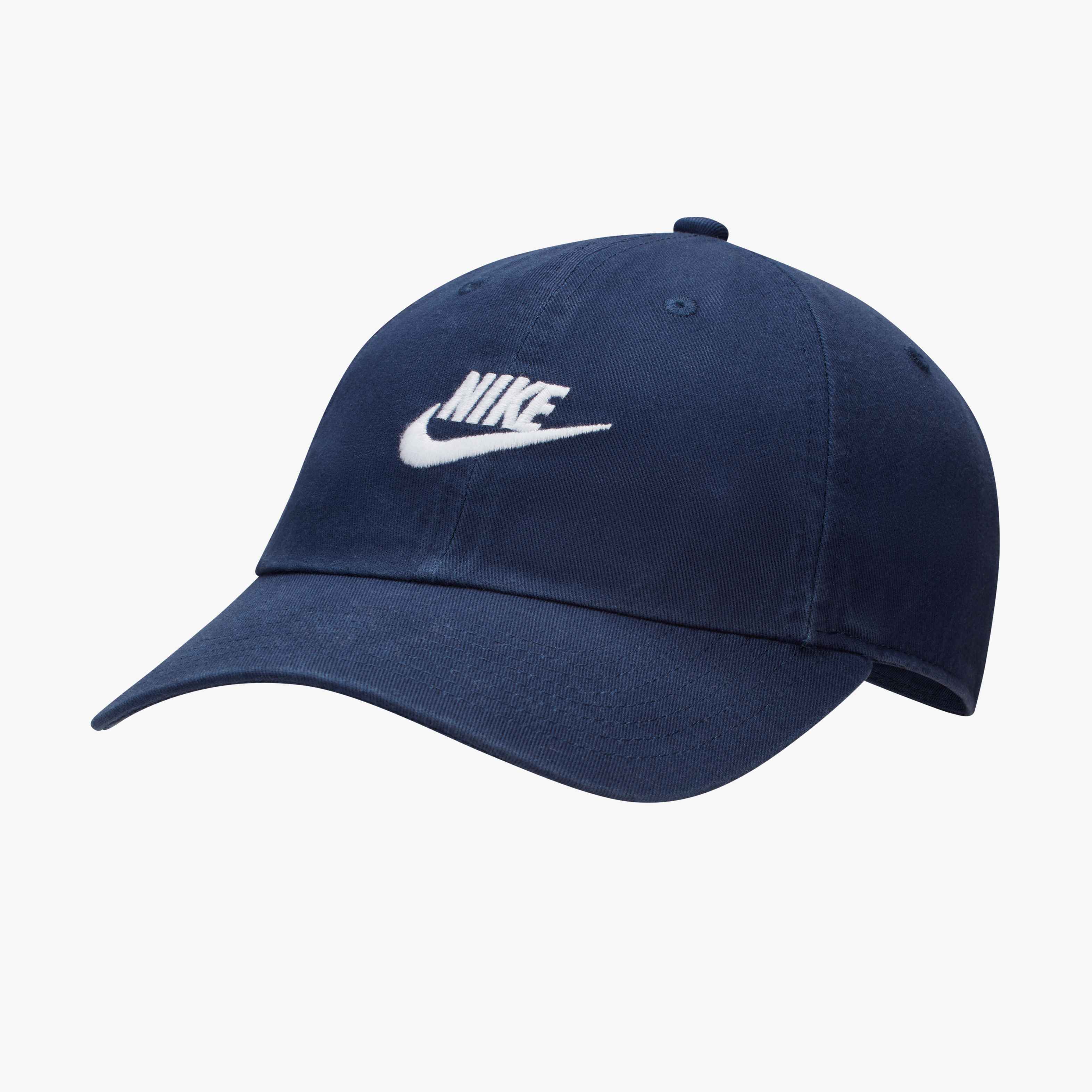 Nike Club Unstructured Futura Wash Cap in Midnight Navy/White